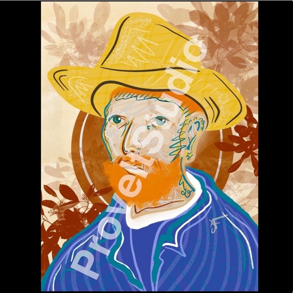 Van Gogh Self Portrait Post-Impressionist Sticker - Picture 2 of 3